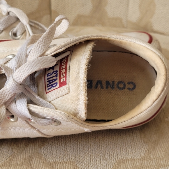 CONVERSE ALL STAR LOW TOP LACE UP SNEAKERS SHOES WHITE 7 - Picture 8 of 9
